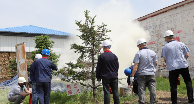 海伦市利民万佳锅炉开展政企联动安全生产应急演练活动